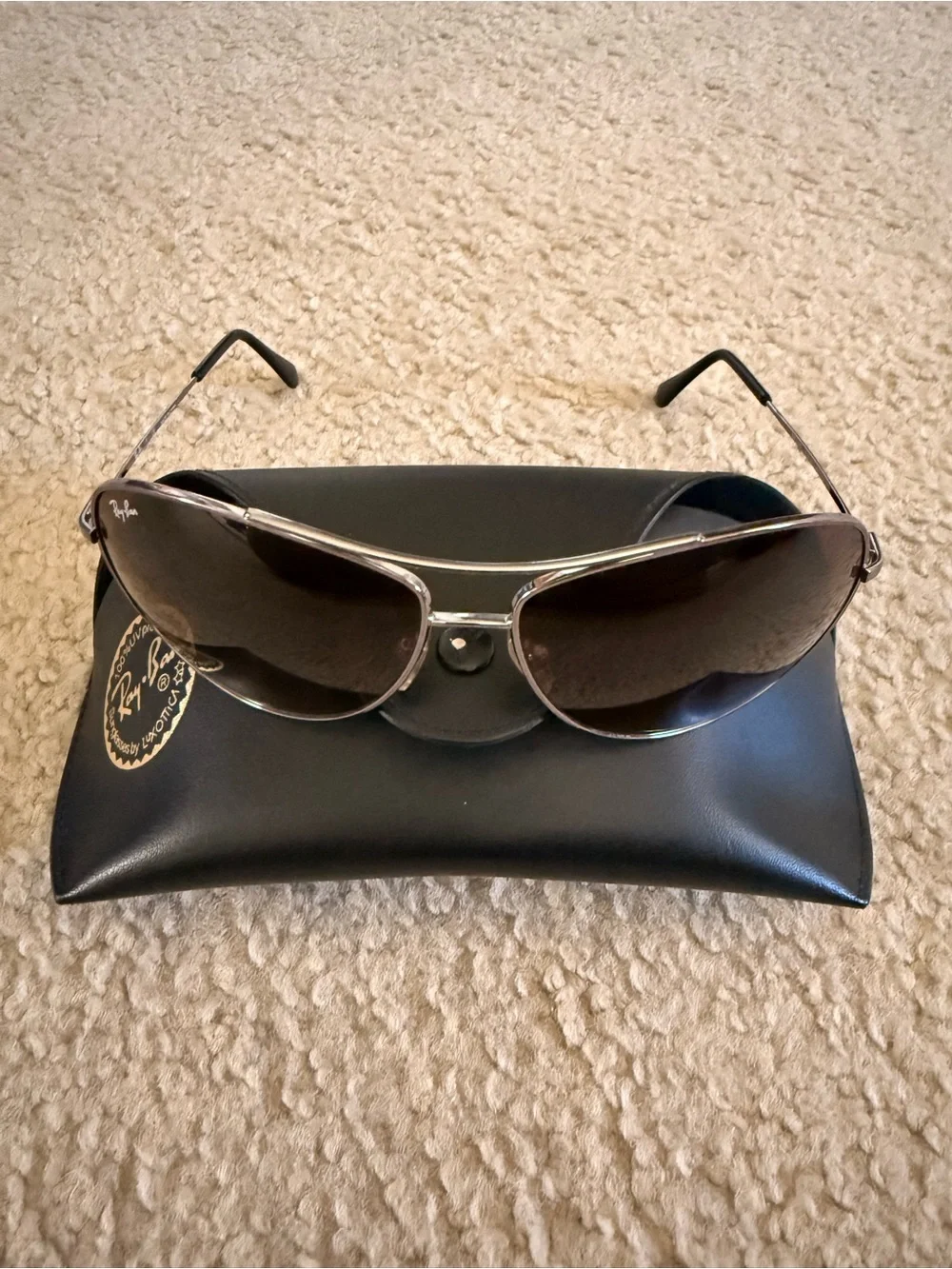 Ray-Ban Women's Aviator Sunglasses - Gold Frame, Brown Lenses